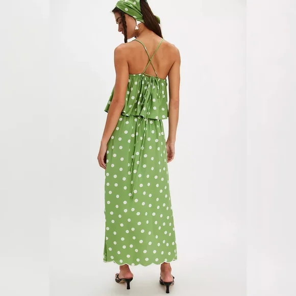 Free People Bali Audrey Set In Shamrock‎ Green Women's Size Large
